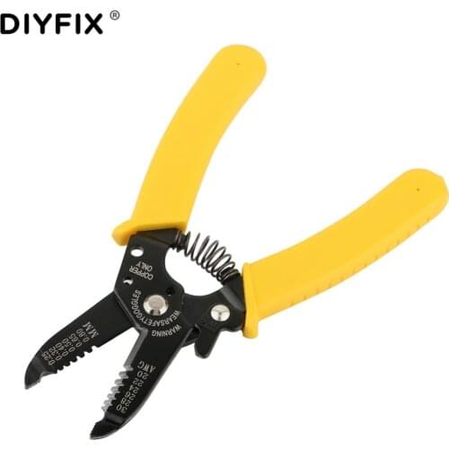 DIYFIX Wire Cable Stripper Pliers Steel Wire Stripping Cutting Crimping Stripping Wire Cutters Multifunctional Hand Tools
