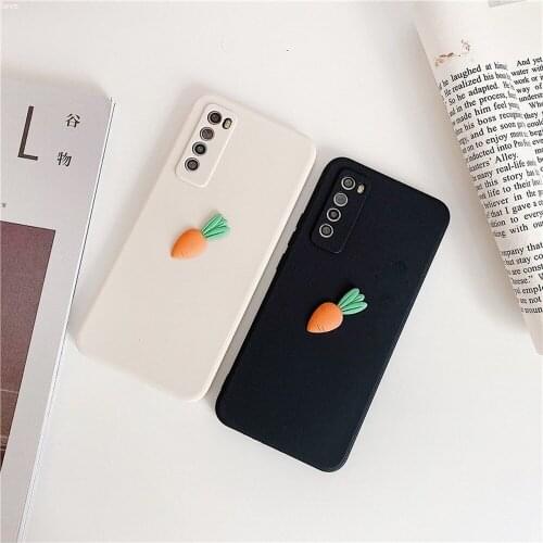 Carrot simple matte bumper case is suitable for Huawei P40 p30pro nova7 8pro shockproof soft TPU silicone transparent case cover