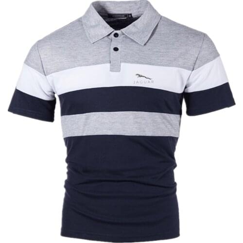 Jaguar 2021new mens shirt slim fit jogging fitness quick-drying mens street art short-sleeve shirt mens printed clothing A+12