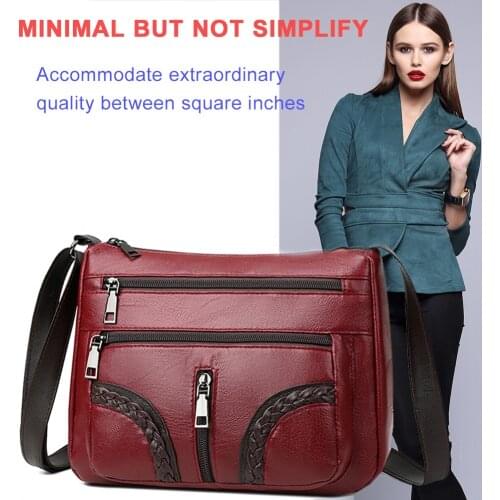 Mummy Solid Multi-zipper Bags Lady Shoulder Handbags Female Simple Solid Color Summer Simple Totes for Women 2020 Trend