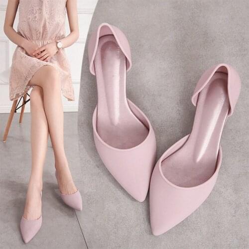 Womens Ladies Women Pointed Toe Woman Thick Heels Female 2021 Fashion Crystal Jelly Shoes