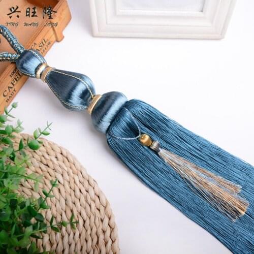 XWL 2Pcs/Pair Curtain Tassel Brush Tieback Hanging Ball Straps Lashing Bind Ropes Belt Curtain Accessories Clasp Tie Tape Back