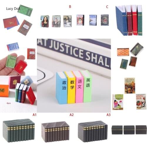 1/3/4pcs/set Excellent Doll House Decoration Accessories Mini Books Fashion Magazine For DIY House Furniture Toys