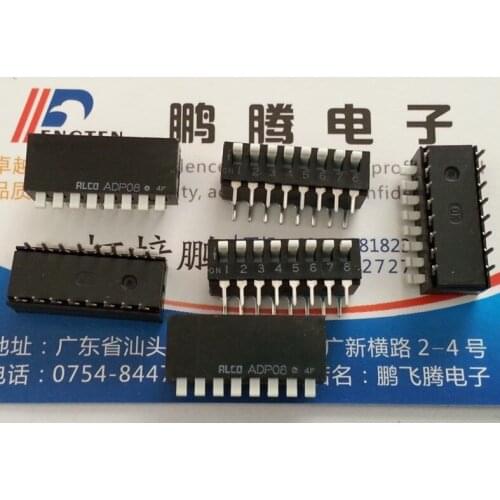 1PCS ADP08 Imported Japanese ALCO dial code switch 8-bit 8P side dial key coding switch straight plug 2.54 pitch