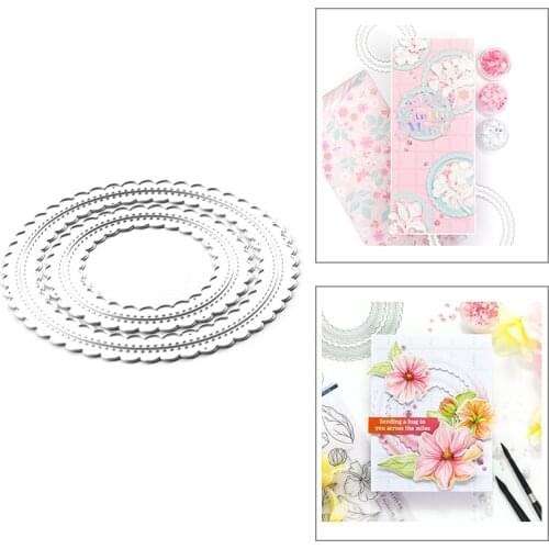 2021 New Round Wave Frame Nesting Metal Cutting Dies For DIY Craft Making Paper Greeting Card Album Scrapbooking No Stamps Sets