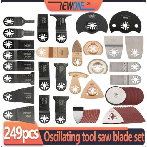 249 pcs Oscillating Multi Tool Saw Blade Accessories for Multimaster Power Tool as Fein Renovator Tool,Dremel,TCH,Metal Cutting