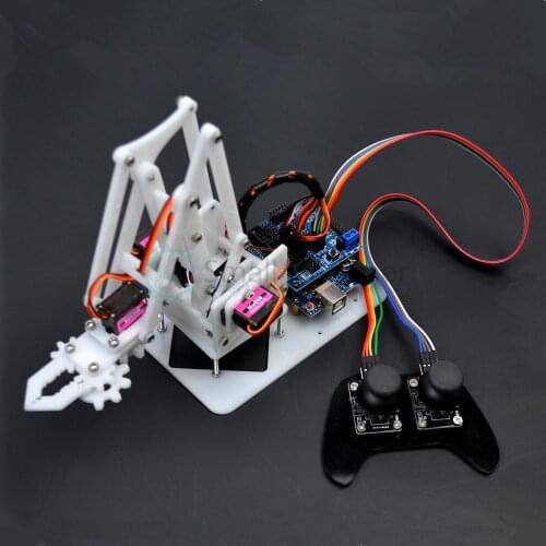4DOF manipulator arduino Robotic arm ps2 remote control mg90s servo