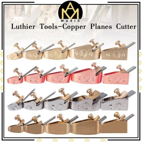 5 pcs Woodworking Finger Plane Cutter Mini Copper Plane Stainless Steel Luthier Tool Set For DIY Violin Viola Cello