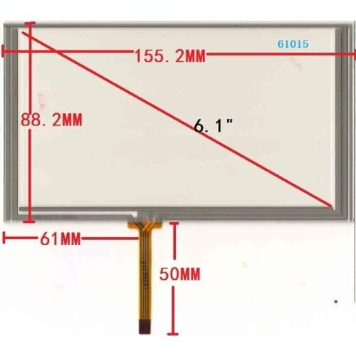 61015 155*88 6.2 inch GPS vehicle-mounted navigation resistive handwritten touch screen