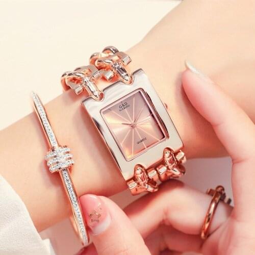 Top Brand Luxury G&D Women Quartz Wristwatch Rose Gold Fashion Casual Ladies Dress Watch Reloj Mujer Clock Relogio Feminino