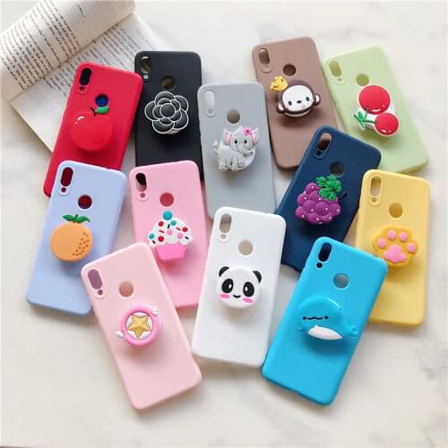 3D Cute Fruit Bracket Soft Case For samsung galaxy a50 a70 a20 a30 a40 s8 s9 s10 plus lite note 9 10 8 a7 a8 2018 s7 edge a10