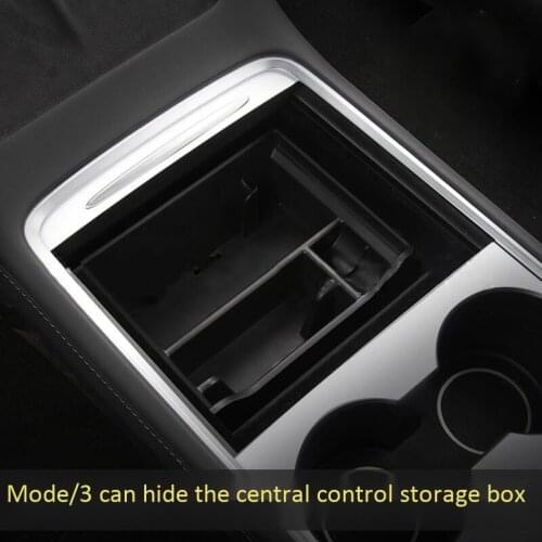 For Tesla Model 3 2021 Central Armrest Storage Box Center Console Organizer Interior Storage Tray