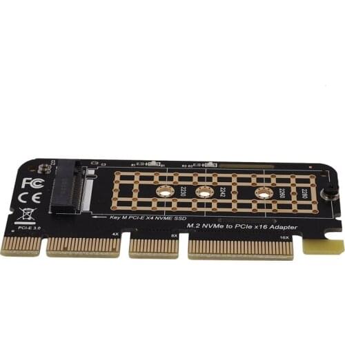 M.2 NVMe SSD To PCI-E X16 Converter Card NGFF M-Key M.2 PCIe PCI-Express X4/X8/X16 HDD Hard Drive Solid State Disk Adapter Card