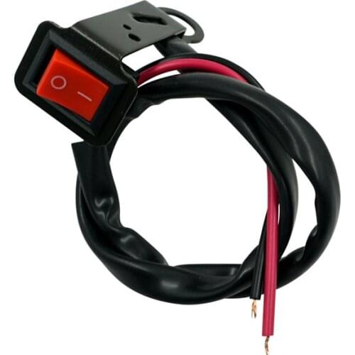Motorcycle ON/OFF Button Connector push button switch Motorcycle LED Light Flameout Switch with Wiring Harness Black Accessories