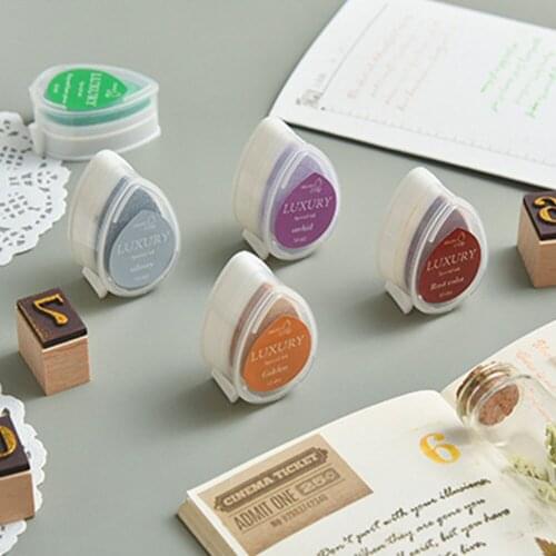 Creative Water Drop Shaped Inking Pad For Stamps Inking Pads For School Office DIY Crafts Scrapbooking Oil Rubber Stamp Pads