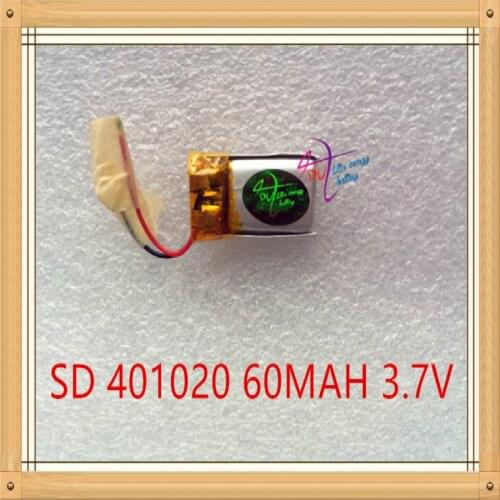 Liter energy battery 3.7V polymer lithium Bluetooth headset mini device smart wearable 401020 60MAH