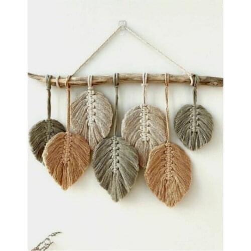 Makrome Foliage 50*40cm 100 cotton macrame rope. Handmade