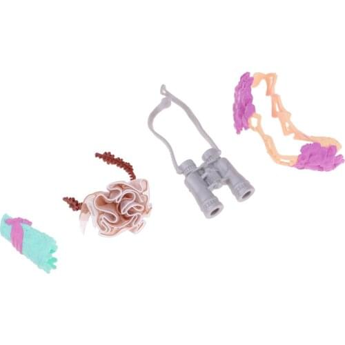 MagiDeal 4pcs Multiple Plastic Hairband, Necklace for 29cm Doll Decor Accessory