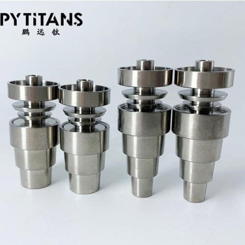 Factory directly sale titanium nail 10mm 14mm 19mm Male & Femal Joint Domeless Nail GR2 for Oil Rigs Water Pipes and Glass Bongs