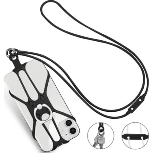 Cell Phone Pendant Lanyard For Iphone 11 X XS Max Samsung S9 One Plus Phone Silicone Sports Strap Ring Holder Accessories