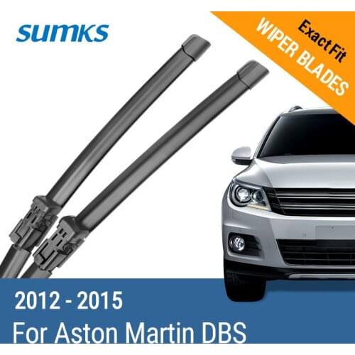 SUMKS Wiper Blades for Aston Martin DBS 26"&20" Fit Push Button Arms 2012 2013 2014 2015
