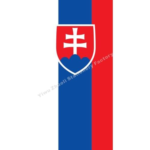 Slovakia vertical of flag 150X90cm (5x3FT) 120g 100D Polyester Double Stitched High Quality Banner Free Shipping
