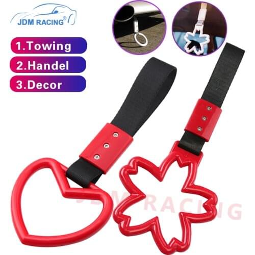 New JDM Racing HANDLE STRAP RING with Strong nylon strap for SUBWAY TRAIN BUS HANDLE STRAP CHARM Drift Car enthusiast Universal