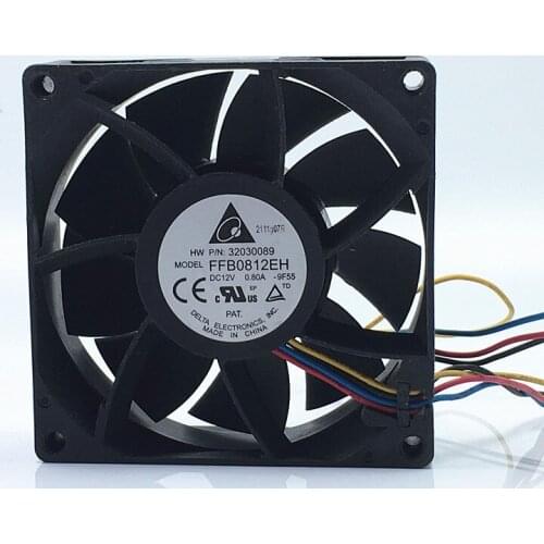 For delta FFB0812EH 8CM 80MM 8025 80*80*25MM DC 12V 0.80A 4-wires PWM support violent wind capacity cooling fan