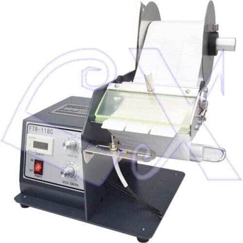 Fiber Optic Sensor automatic label dispenser 120mm to 200mm FTR-118C automatic label stripping machine with counting function