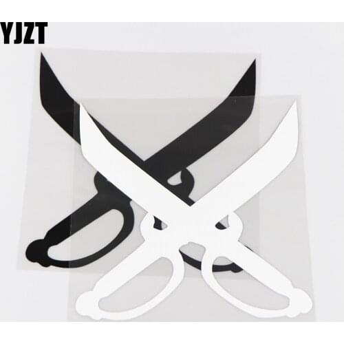 YJZT 16.5CM×16.4CM Creative Weapon Pattern Pirate Dagger Vinyl Decal Decoration Car Sticker 1C-0002