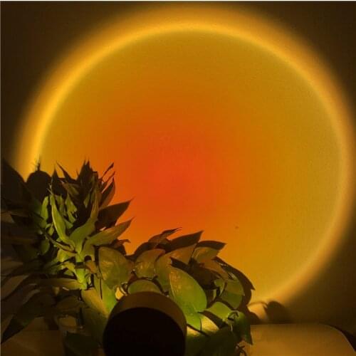 Sunset Projector Lamp Rainbow Atmosphere Led Night Light for Home Bedroom Coffe shop Background Wall Decoration USB Table Lamp