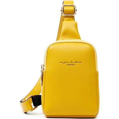 Womens Fashion Chest Pack Bag Small Leather Banana Purse Bag Female Mini Brand Crossbody Bag Ladies Waist Bags Pocket 2020