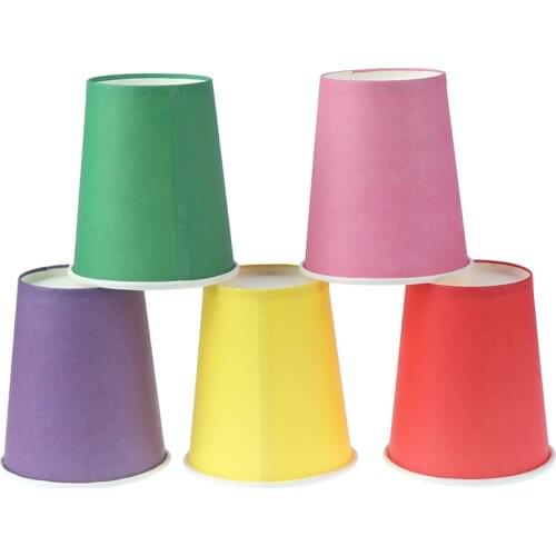10pcs Color Disposable Cups Handmade Paper Cups Kindergarten DIY Handmade Materials Household Coffee Cup Kitchen Accessories