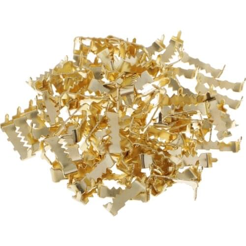 100pcs Metal Wall Picture Frame Photo Frame Sawtooth Hooks Hangers Accessories 25x10mm Gold