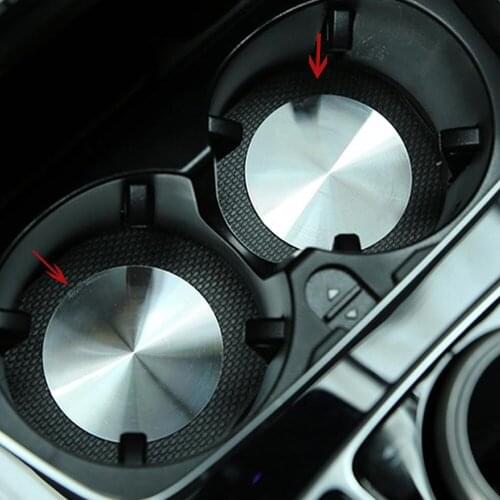 2pcs Car Cup Holder Mat sticker For Mercedes benz A/B/C/E/CLA/GLA/GLC/GL Class W204 W205 W212 W213 AMG Car Styling Accessories