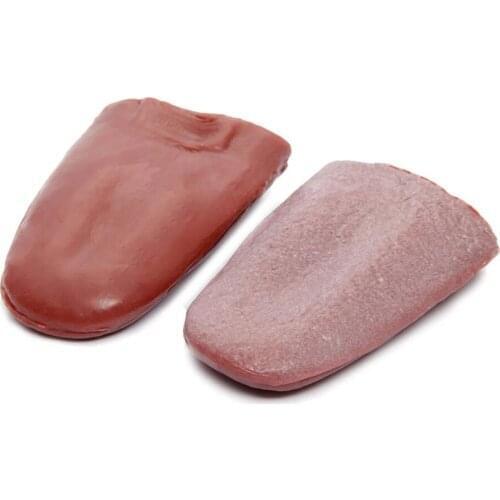 2pcs New Realistic Tongue Gross Jokes Gags Prank Magic Tricks Halloween Toy