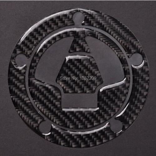 3D Real Carbon Fiber Sticker Fuel Cap Pad Decals Durable Anti-fade Fit For Kawasaki Ninja Series Models