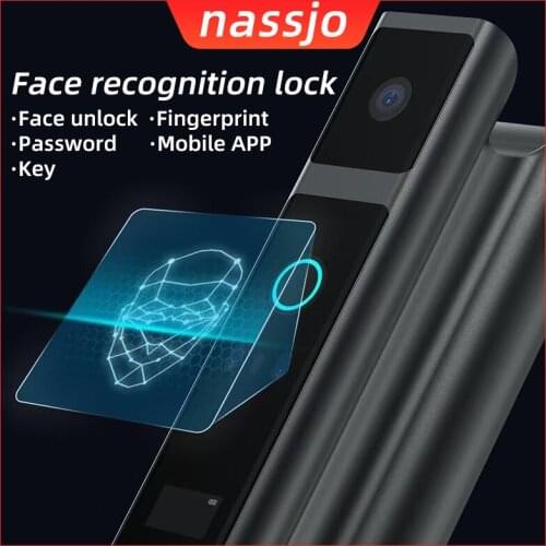 Nassjo 3D Face Recognition Door Lock Smart Digital Electronic Lock Fingerprint Lock Intelligent For Home Safey Password Outdoor