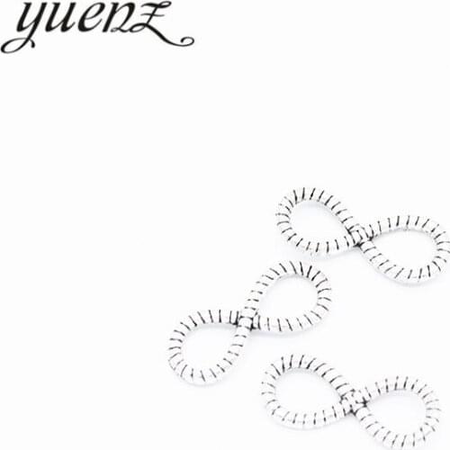 YuenZ 50 pcs Antique Silver color Infinity symbol Charms Metal Pendants Jewelry Making Accessories 16*7mm B172