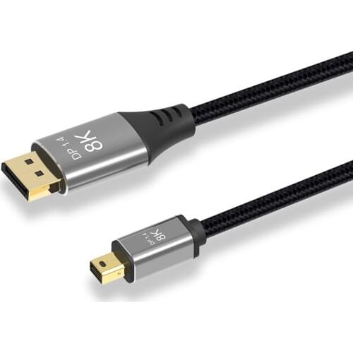 6.6ft/9.9ft Mini DisplayPort to DisplayPort 1.4 Cable Support 8K 4K 1080P Two-way Conversion DP to Mini Displayport 1.4 Cable