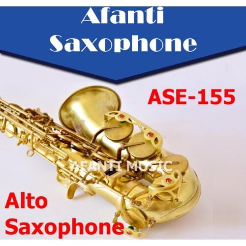 Afanti Music Eb tone / Brass body / Glod finish Alto Saxophone (ASE-155)