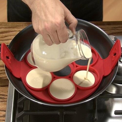 Non Stick Fried Egg Pancake Maker Ring Cooking Tool Pancake Maker Egg Cooker Pan Flip Eggs Ring Mold Kitchen Baking Accessories