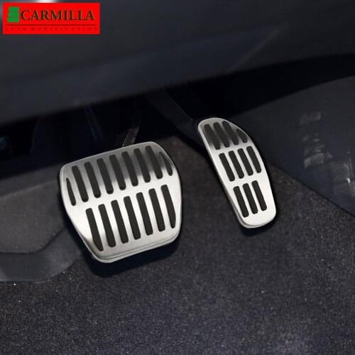 Carmilla Stainless Steel Car Pedals for Renault Samsung QM6 QM 6 2016 2017 2018 2019 2020 2021 Gas Brake Pedal Pads Cover