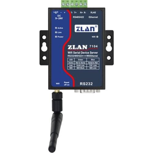 Wireless serial server RS232 RS485 RS422 wifi Converter ZLAN7104