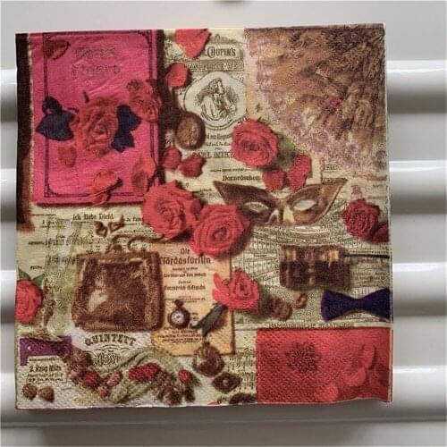 Decoupage paper napkins elegant tissue vintage towel lady skirt heel perfume bag birthday wedding party beautiful hotel decor 20