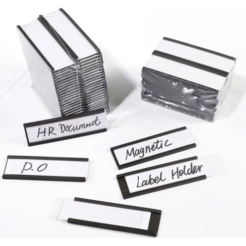 "C" Channel Magnetic Label Holders with Paper Inserts and Clear Plastic Protectors, Metal Surface Sign,Replacement Strips