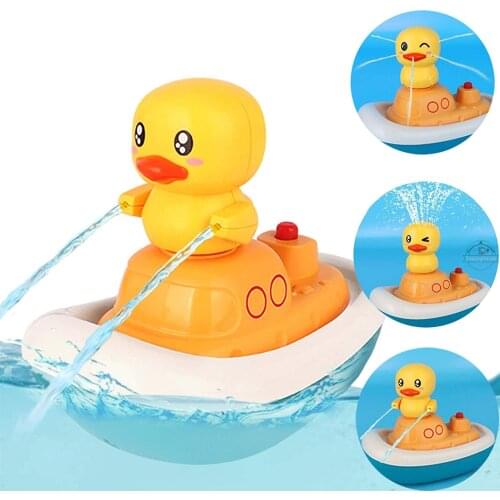 Baby Bath Toys Spray for Kids Spray Water Bath Toys Electric Duck Induction Water Spay Ball Bathroom Bathtub Toys Water Toys
