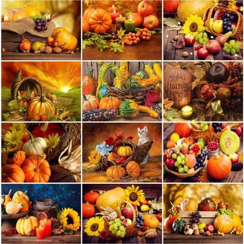 EverShine DIY Diamond Painting Pumpkin Cross Stitch Mosaic Kits Diamond Embroidery Thanksgiving Rhinestones Art Decor For Home
