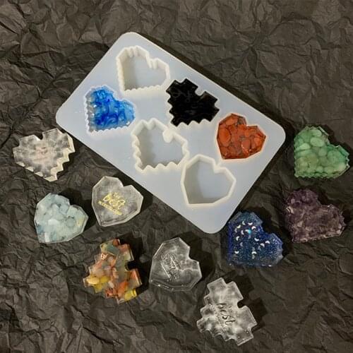 Heart Shape Stereo Soap Mould Candle Soap Making Tool DIY Crystal Epoxy Mould Handcraft Decorations moldes de silicona Accessory