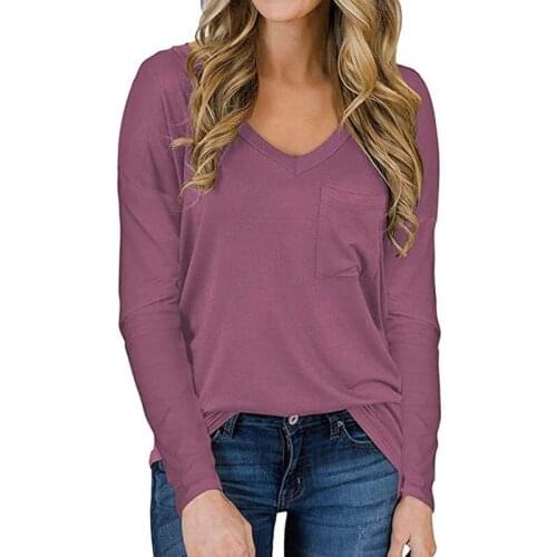 Sexy Deep V-neck T-shirt Women Summer Thin Long Sleeve Tshirt Office Lady Elegant Casual Streetwear Solid Color Tee Shirt